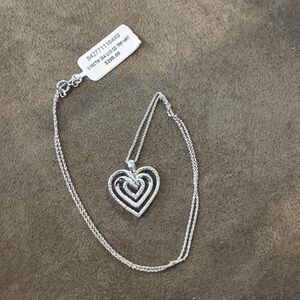 Elegant Silver Heart Pendant Necklace